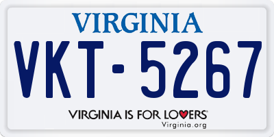 VA license plate VKT5267