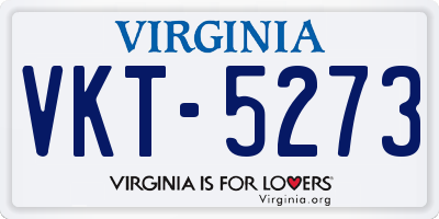 VA license plate VKT5273