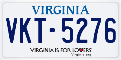 VA license plate VKT5276