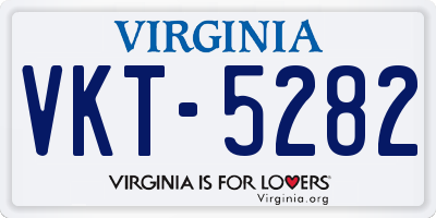 VA license plate VKT5282