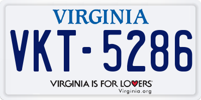 VA license plate VKT5286