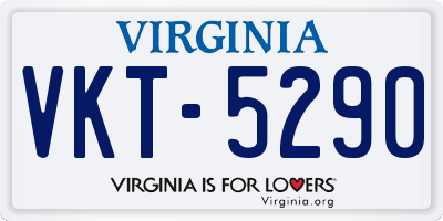 VA license plate VKT5290