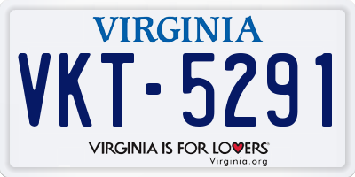 VA license plate VKT5291