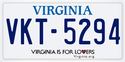 VA license plate VKT5294