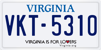VA license plate VKT5310