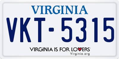 VA license plate VKT5315