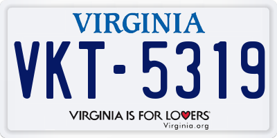 VA license plate VKT5319