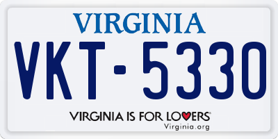 VA license plate VKT5330