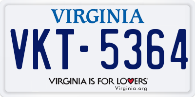 VA license plate VKT5364