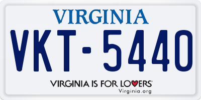 VA license plate VKT5440