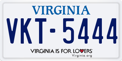 VA license plate VKT5444