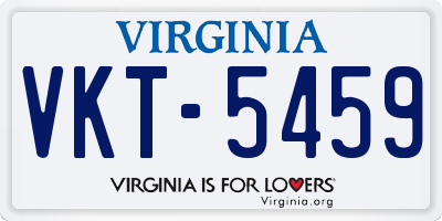 VA license plate VKT5459