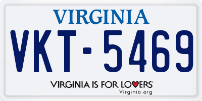 VA license plate VKT5469