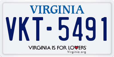 VA license plate VKT5491