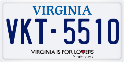 VA license plate VKT5510