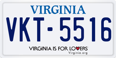 VA license plate VKT5516