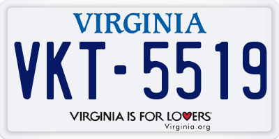 VA license plate VKT5519