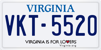 VA license plate VKT5520