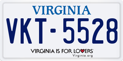 VA license plate VKT5528