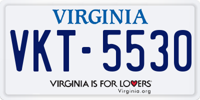 VA license plate VKT5530