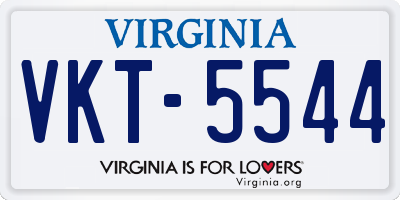 VA license plate VKT5544
