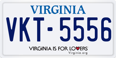 VA license plate VKT5556