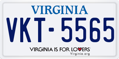 VA license plate VKT5565