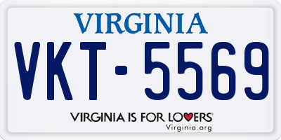 VA license plate VKT5569