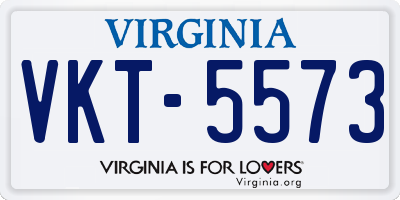 VA license plate VKT5573