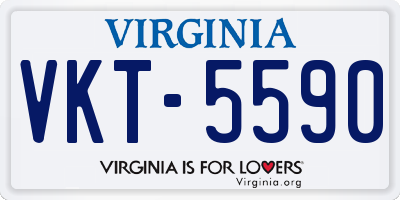 VA license plate VKT5590