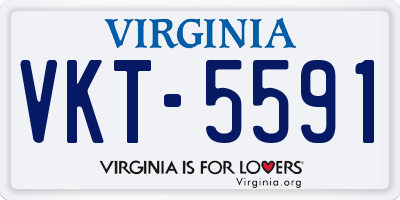 VA license plate VKT5591