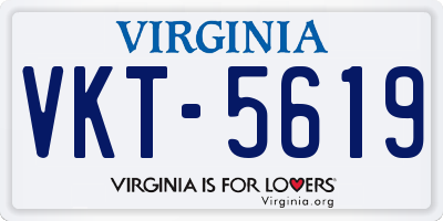 VA license plate VKT5619
