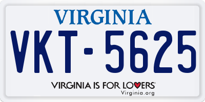 VA license plate VKT5625