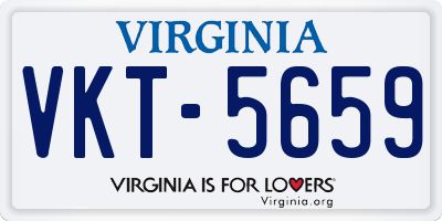 VA license plate VKT5659