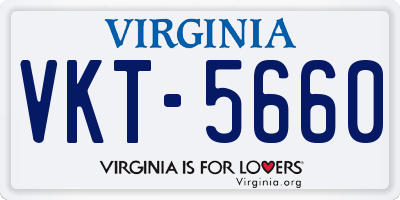 VA license plate VKT5660
