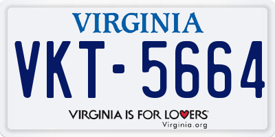 VA license plate VKT5664