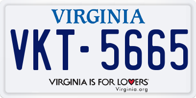 VA license plate VKT5665