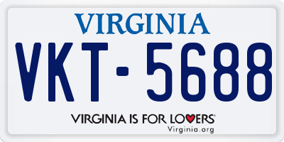 VA license plate VKT5688