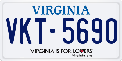 VA license plate VKT5690