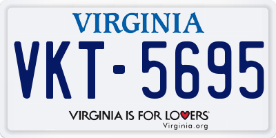 VA license plate VKT5695