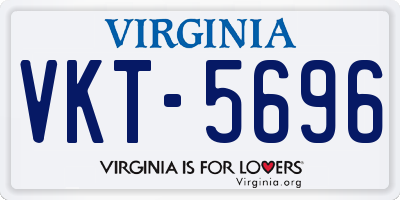 VA license plate VKT5696