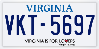 VA license plate VKT5697