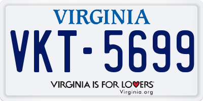 VA license plate VKT5699
