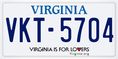 VA license plate VKT5704