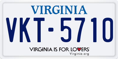 VA license plate VKT5710
