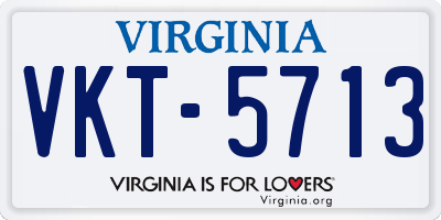 VA license plate VKT5713