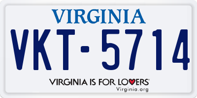 VA license plate VKT5714