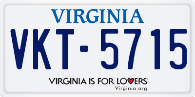 VA license plate VKT5715