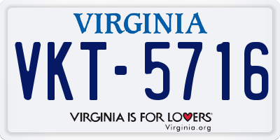 VA license plate VKT5716