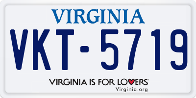 VA license plate VKT5719